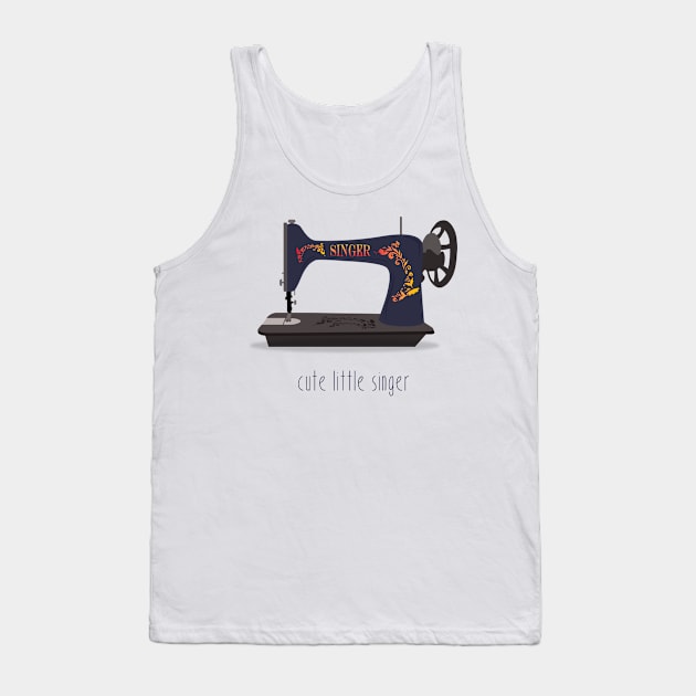 Cute Little Singer Tank Top by modernistdesign